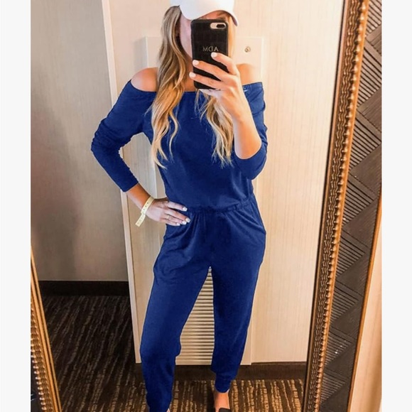 NWT PRETTYGARDEN Women's Casual Long Sleeve Jumpsuit Crewneck Elastic Waist XL - Picture 4 of 6